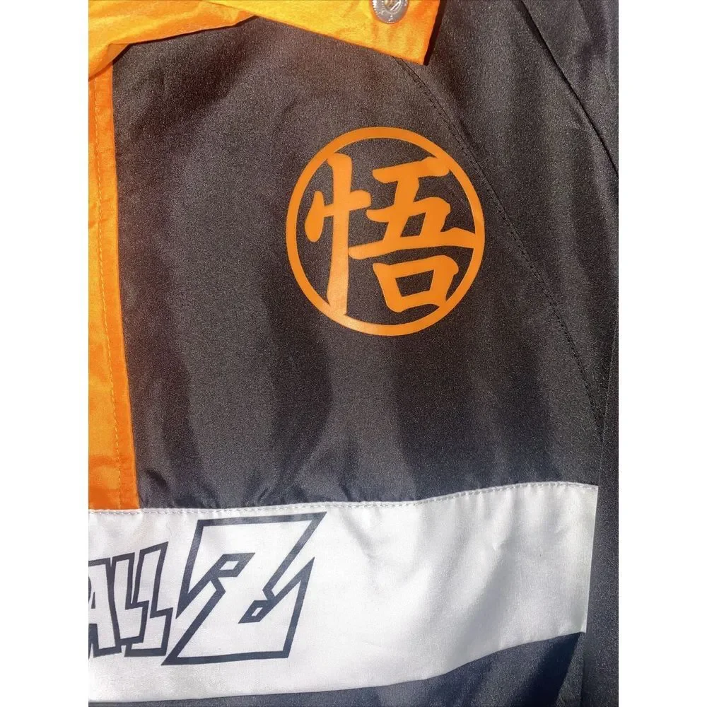 Dragon Ball Z Lightweight Windbreaker Jacket Hooded mid Zipper‎ with pockets Lge